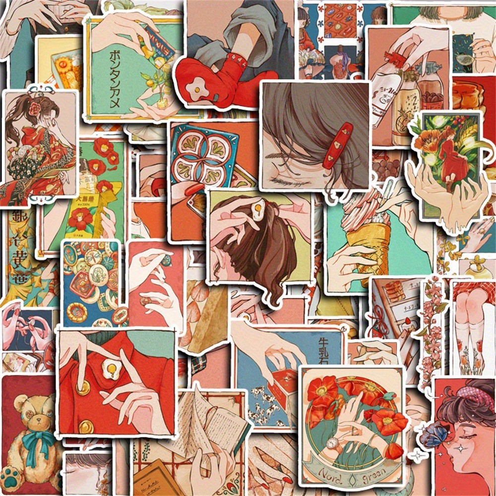 Japanese Lifestyle And Traditions - 50 autocollants décoratifs de style traditionnel