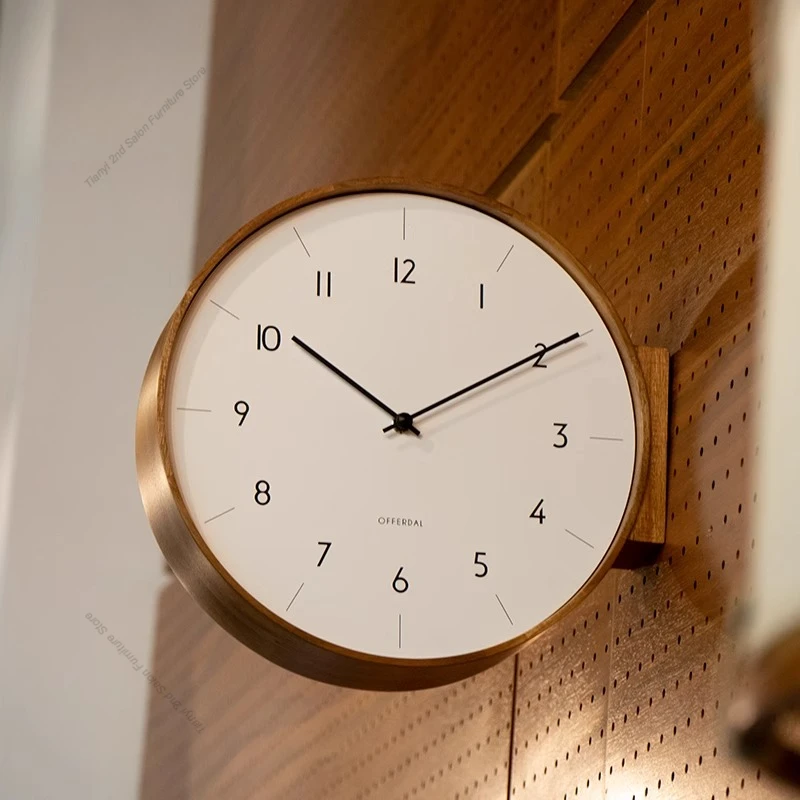 Japanese Living Lifestyle - Horloge murale double face en bois