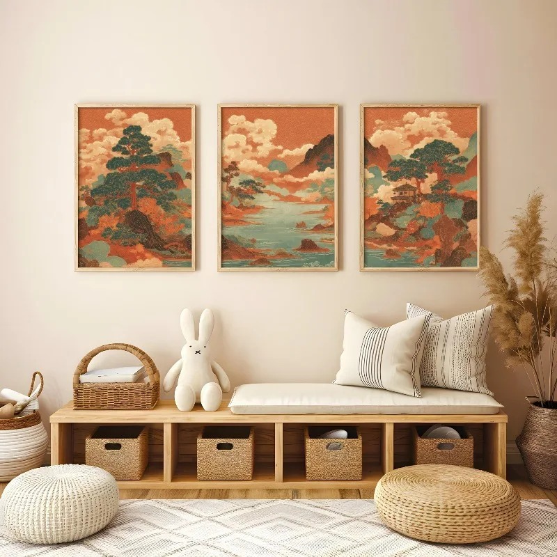 Lot de 3 tableaux muraux vinta - Japanese Living Lifestyle avis et prix