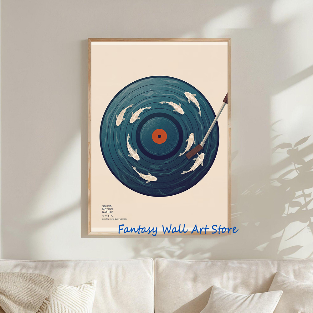 Affiche murale rétro de musiqu - Japanese Living Lifestyle avis et prix